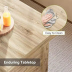 Îlot de cuisine de 140 cm avec rangement, table îlot fixe en bois à 3 niveaux, table de bar moderne avec étagère de rangement pour cuisine, marron rustique