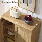 Buffet de salle à manger avec rangement, meuble d'appoint avec étagère réglable, console de bar à café en bois pour cuisine, salon