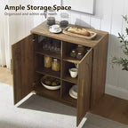 Buffet de salle à manger avec rangement, meuble d'appoint avec étagère réglable, console de bar à café en bois pour cuisine, salon