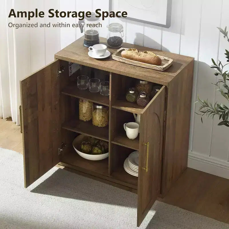 Buffet de salle à manger avec rangement, meuble d'appoint avec étagère réglable, console de bar à café en bois pour cuisine, salon