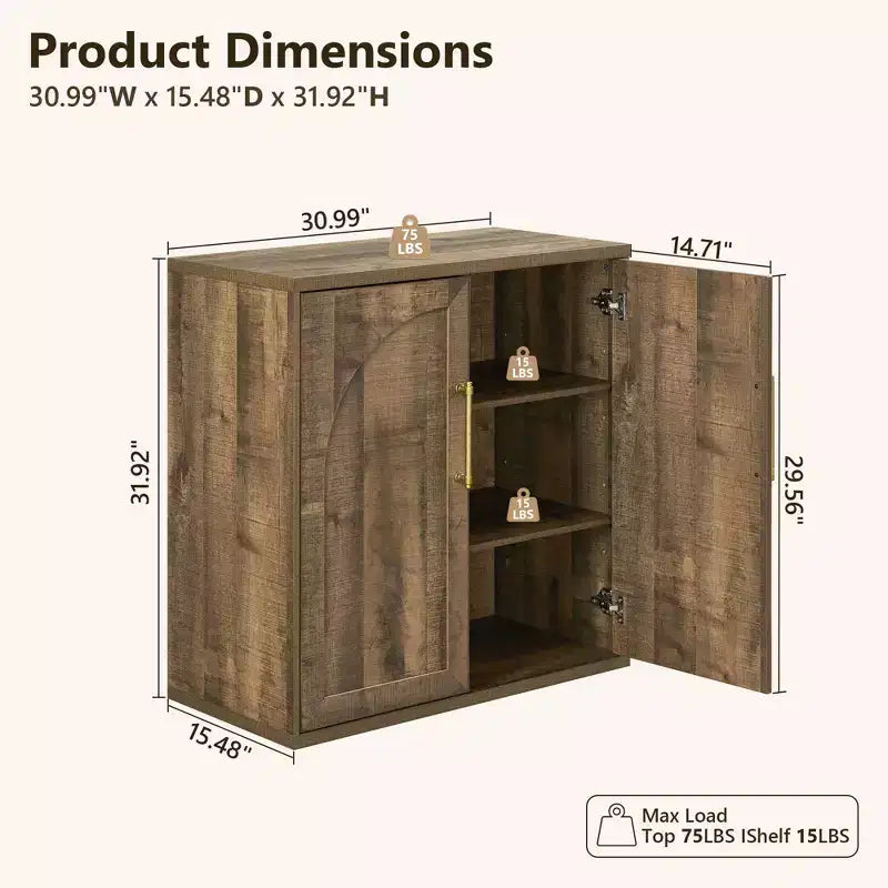 Buffet de salle à manger avec rangement, meuble d'appoint avec étagère réglable, console de bar à café en bois pour cuisine, salon