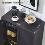 Buffet de salle à manger avec rangement, meuble d'appoint avec étagère réglable, console de bar à café en bois pour cuisine, salon