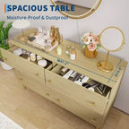 Commode de ferme à 6 tiroirs, commode en bois rustique, grand rangement, armoire de rangement décorative, pour chambre, salon