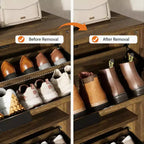 Armoire à chaussures étroite et haute de 81 cm de large avec 3 tiroirs basculants, meuble à chaussures autoportant pour entrée, couloir et maison